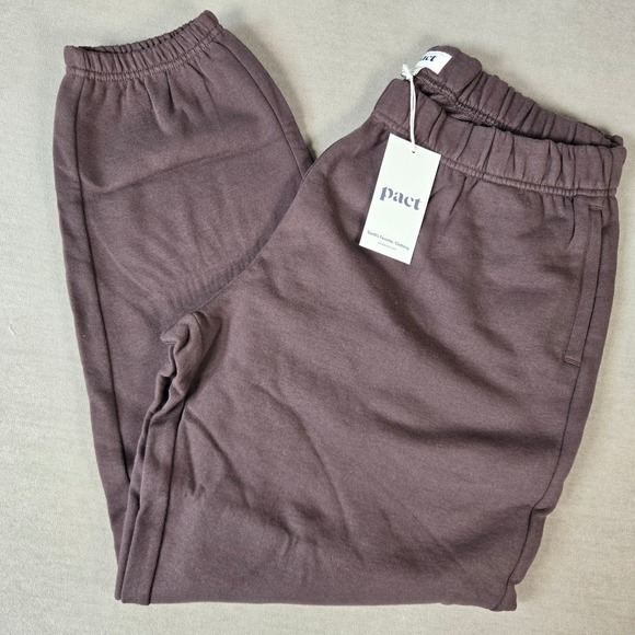 Pact Women's Carob Downtime Sweatpants XL Organic Cotton Lounge Pants - Picture 1 of 9